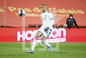 2021-04-03 - Islam Slimani of Lyon during the French championship Ligue 1 football match between RC Lens and Olympique Lyonnais (OL, Lyon) on April 3, 2021 at Stade Bollaert-Delelis in Lens, France - Photo Jean Catuffe / DPPI - RC LENS VS OLYMPIQUE LYONNAIS - FRENCH LIGUE 1 - SOCCER