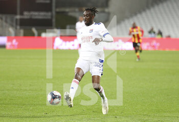 2021-04-03 - Tino Kadewere of Lyon during the French championship Ligue 1 football match between RC Lens and Olympique Lyonnais (OL, Lyon) on April 3, 2021 at Stade Bollaert-Delelis in Lens, France - Photo Jean Catuffe / DPPI - RC LENS VS OLYMPIQUE LYONNAIS - FRENCH LIGUE 1 - SOCCER