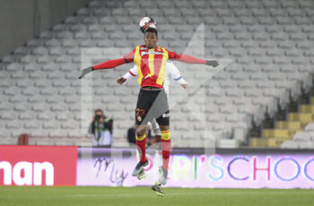 2021-04-03 - Simon Banza of Lens during the French championship Ligue 1 football match between RC Lens and Olympique Lyonnais (OL, Lyon) on April 3, 2021 at Stade Bollaert-Delelis in Lens, France - Photo Jean Catuffe / DPPI - RC LENS VS OLYMPIQUE LYONNAIS - FRENCH LIGUE 1 - SOCCER