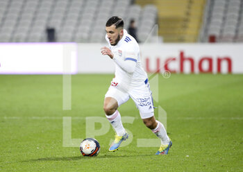 2021-04-03 - Rayan Cherki of Lyon during the French championship Ligue 1 football match between RC Lens and Olympique Lyonnais (OL, Lyon) on April 3, 2021 at Stade Bollaert-Delelis in Lens, France - Photo Jean Catuffe / DPPI - RC LENS VS OLYMPIQUE LYONNAIS - FRENCH LIGUE 1 - SOCCER