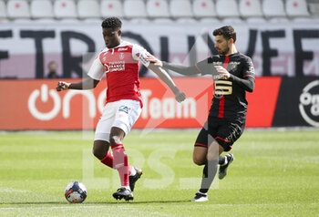 2021-04-04 - Martin Terrier of Stade Rennais during the French championship Ligue 1 football match between Stade de Reims and Stade Rennais (Rennes) on April 4, 2021 at Stade Auguste Delaune in Reims, France - Photo Jean Catuffe / DPPI - STADE DE REIMS VS STADE RENNAIS (RENNES) - FRENCH LIGUE 1 - SOCCER