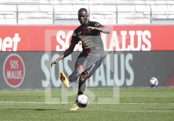 2021-04-04 - Serhou Guirassy of Rennes during the French championship Ligue 1 football match between Stade de Reims and Stade Rennais (Rennes) on April 4, 2021 at Stade Auguste Delaune in Reims, France - Photo Jean Catuffe / DPPI - STADE DE REIMS VS STADE RENNAIS (RENNES) - FRENCH LIGUE 1 - SOCCER