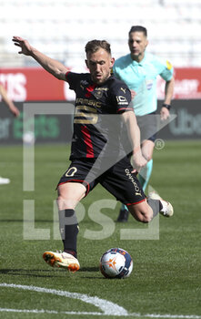 2021-04-04 - Flavien Tait of Rennes during the French championship Ligue 1 football match between Stade de Reims and Stade Rennais (Rennes) on April 4, 2021 at Stade Auguste Delaune in Reims, France - Photo Jean Catuffe / DPPI - STADE DE REIMS VS STADE RENNAIS (RENNES) - FRENCH LIGUE 1 - SOCCER