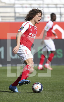 2021-04-04 - Wout Faes of Reims during the French championship Ligue 1 football match between Stade de Reims and Stade Rennais (Rennes) on April 4, 2021 at Stade Auguste Delaune in Reims, France - Photo Jean Catuffe / DPPI - STADE DE REIMS VS STADE RENNAIS (RENNES) - FRENCH LIGUE 1 - SOCCER