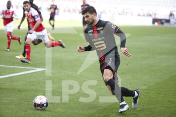 2021-04-04 - Martin Terrier of Stade Rennais during the French championship Ligue 1 football match between Stade de Reims and Stade Rennais (Rennes) on April 4, 2021 at Stade Auguste Delaune in Reims, France - Photo Jean Catuffe / DPPI - STADE DE REIMS VS STADE RENNAIS (RENNES) - FRENCH LIGUE 1 - SOCCER