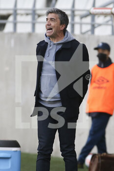 2021-04-04 - Coach of Stade Reims David Guion during the French championship Ligue 1 football match between Stade de Reims and Stade Rennais (Rennes) on April 4, 2021 at Stade Auguste Delaune in Reims, France - Photo Jean Catuffe / DPPI - STADE DE REIMS VS STADE RENNAIS (RENNES) - FRENCH LIGUE 1 - SOCCER