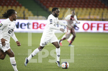2021-04-09 - Jonathan Ikone of Lille during the French championship Ligue 1 football match between FC Metz and Lille OSC (LOSC) on April 9, 2021 at Stade Saint-Symphorien in Metz, France - Photo Jean Catuffe / DPPI - FC METZ VS LILLE OSC (LOSC) - FRENCH LIGUE 1 - SOCCER