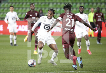 2021-04-09 - Renato Sanches of Lille during the French championship Ligue 1 football match between FC Metz and Lille OSC (LOSC) on April 9, 2021 at Stade Saint-Symphorien in Metz, France - Photo Jean Catuffe / DPPI - FC METZ VS LILLE OSC (LOSC) - FRENCH LIGUE 1 - SOCCER