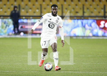 2021-04-09 - Jonathan Bamba of Lille during the French championship Ligue 1 football match between FC Metz and Lille OSC (LOSC) on April 9, 2021 at Stade Saint-Symphorien in Metz, France - Photo Jean Catuffe / DPPI - FC METZ VS LILLE OSC (LOSC) - FRENCH LIGUE 1 - SOCCER