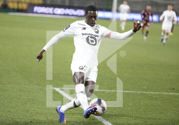 2021-04-09 - Timothy Weah of Lille during the French championship Ligue 1 football match between FC Metz and Lille OSC (LOSC) on April 9, 2021 at Stade Saint-Symphorien in Metz, France - Photo Jean Catuffe / DPPI - FC METZ VS LILLE OSC (LOSC) - FRENCH LIGUE 1 - SOCCER