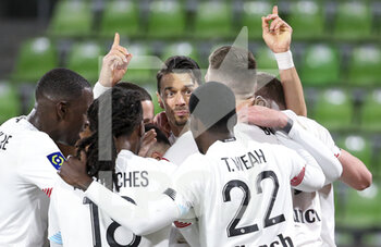 2021-04-09 - Jose Fonte of Lille and teammates celebrate the goal of Mehmet Zeki Celik during the French championship Ligue 1 football match between FC Metz and Lille OSC (LOSC) on April 9, 2021 at Stade Saint-Symphorien in Metz, France - Photo Jean Catuffe / DPPI - FC METZ VS LILLE OSC (LOSC) - FRENCH LIGUE 1 - SOCCER