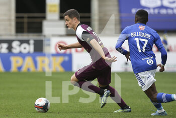 2021-04-10 - Ander Herrera of PSG during the French championship Ligue 1 football match between RC Strasbourg Alsace (RCSA) and Paris Saint-Germain (PSG) on April 10, 2021 at La Meinau stadium in Strasbourg, France - Photo Jean Catuffe / DPPI - RC STRASBOURG AND PARIS SAINT-GERMAIN - FRENCH LIGUE 1 - SOCCER