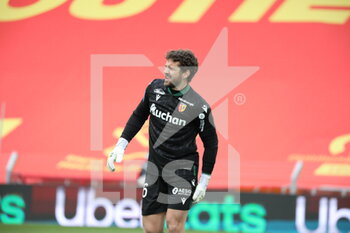 2021-04-11 - Goalkeeper RC Lens Jean-Louis Leca 16 during the French championship Ligue 1 football match between RC Lens and FC Lorient on April 11, 2021 at Bollaert-Delelis stadium in Lens, France - Photo Laurent Sanson / LS Medianord / DPPI - RC LENS VS FC LORIENT - FRENCH LIGUE 1 - SOCCER