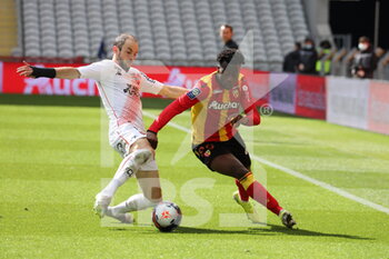 2021-04-11 - Arnaud Kalimuendo 29 RC Lens during the French championship Ligue 1 football match between RC Lens and FC Lorient on April 11, 2021 at Bollaert-Delelis stadium in Lens, France - Photo Laurent Sanson / LS Medianord / DPPI - RC LENS VS FC LORIENT - FRENCH LIGUE 1 - SOCCER