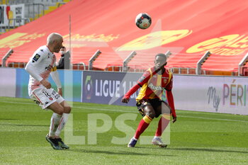 2021-04-11 - David Pereira 33 RC Lens and Fabien Lemoine 18 Lorient during the French championship Ligue 1 football match between RC Lens and FC Lorient on April 11, 2021 at Bollaert-Delelis stadium in Lens, France - Photo Laurent Sanson / LS Medianord / DPPI - RC LENS VS FC LORIENT - FRENCH LIGUE 1 - SOCCER