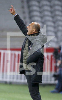 2021-04-16 - Coach of Montpellier HSC Michel Der Zakarian during the French championship Ligue 1 football match between LOSC and Montpellier HSC on April 16, 2021 at Pierre Mauroy stadium in Villeneuve-d'Ascq near Lille, France - Photo Jean Catuffe / DPPI - LOSC VS MONTPELLIER HSC - FRENCH LIGUE 1 - SOCCER