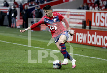 2021-04-16 - Luiz Araujo of Lille during the French championship Ligue 1 football match between LOSC and Montpellier HSC on April 16, 2021 at Pierre Mauroy stadium in Villeneuve-d'Ascq near Lille, France - Photo Jean Catuffe / DPPI - LOSC VS MONTPELLIER HSC - FRENCH LIGUE 1 - SOCCER