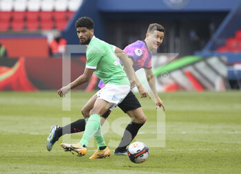 2021-04-18 - Mahdi Camara of Saint-Etienne, Ander Herrera of PSG during the French championship Ligue 1 football match between Paris Saint-Germain (PSG) and AS Saint-Etienne (ASSE) on April 18, 2021 at Parc des Princes stadium in Paris, France - Photo Jean Catuffe / DPPI - PARIS SAINT-GERMAIN (PSG) VS AS SAINT-ETIENNE (ASSE) - FRENCH LIGUE 1 - SOCCER