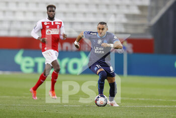 2021-04-23 - Dimitri Payet of OM during the French championship Ligue 1 football match between Stade de Reims and Olympique de Marseille on April 23, 2021 at Auguste Delaune stadium in Reims, France - Photo Loic Baratoux / DPPI - STADE DE REIMS VS OLYMPIQUE DE MARSEILLE (OM) - FRENCH LIGUE 1 - SOCCER