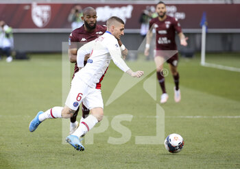 2021-04-24 - Marco Verratti of PSG during the French championship Ligue 1 football match between FC Metz and Paris Saint-Germain (PSG) on April 24, 2021 at Stade Saint-Symphorien in Metz, France - Photo Jean Catuffe / DPPI - FC METZ VS PARIS SAINT-GERMAIN (PSG) - FRENCH LIGUE 1 - SOCCER