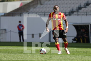 2021-04-25 - Ganago 9 Lens during the French championship Ligue 1 football match between RC Lens and Nimes Olympique at Bollaert-Delelis stadium in Lens, France - Photo Laurent Sanson / LS Medianord / DPPI - RC LENS VS NIMES OLYMPIQUE AT BOLLAERT-DELELIS STADIUM IN LENS, FRANCE - PHOTO LAURENT SANSON / LS MEDIANO - FRENCH LIGUE 1 - SOCCER