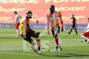 2021-04-25 - Haidara 21 Lens and Fofana 8 Lens during the French championship Ligue 1 football match between RC Lens and Nimes Olympique at Bollaert-Delelis stadium in Lens, France - Photo Laurent Sanson / LS Medianord / DPPI - RC LENS VS NIMES OLYMPIQUE AT BOLLAERT-DELELIS STADIUM IN LENS, FRANCE - PHOTO LAURENT SANSON / LS MEDIANO - FRENCH LIGUE 1 - SOCCER