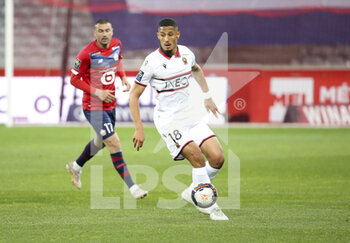 2021-05-01 - William Saliba of Nice during the French championship Ligue 1 football match between Lille OSC (LOSC) and OGC Nice (OGCN) on May 1, 2021 at Stade Pierre Mauroy in Villeneuve-d'Ascq near Lille, France - Photo Jean Catuffe / DPPI - LILLE OSC (LOSC) VS OGC NICE (OGCN) - FRENCH LIGUE 1 - SOCCER