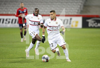 2021-05-01 - Rony Lopes of Nice, Hassane Kamara of Nice (left) during the French championship Ligue 1 football match between Lille OSC (LOSC) and OGC Nice (OGCN) on May 1, 2021 at Stade Pierre Mauroy in Villeneuve-d'Ascq near Lille, France - Photo Jean Catuffe / DPPI - LILLE OSC (LOSC) VS OGC NICE (OGCN) - FRENCH LIGUE 1 - SOCCER