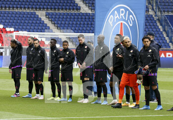 2021-05-01 - Team PSG before the French championship Ligue 1 football match between Paris Saint-Germain (PSG) and RC Lens on May 1, 2021 at Parc des Princes stadium in Paris, France - Photo Jean Catuffe / DPPI - PARIS SAINT-GERMAIN (PSG) VS RC LENS - FRENCH LIGUE 1 - SOCCER
