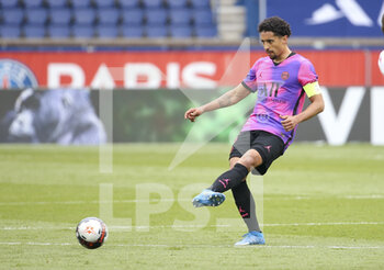 2021-05-01 - Marquinhos of PSG during the French championship Ligue 1 football match between Paris Saint-Germain (PSG) and RC Lens on May 1, 2021 at Parc des Princes stadium in Paris, France - Photo Jean Catuffe / DPPI - PARIS SAINT-GERMAIN (PSG) VS RC LENS - FRENCH LIGUE 1 - SOCCER