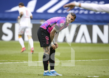 2021-05-01 - Mauro Icardi of PSG during the French championship Ligue 1 football match between Paris Saint-Germain (PSG) and RC Lens on May 1, 2021 at Parc des Princes stadium in Paris, France - Photo Jean Catuffe / DPPI - PARIS SAINT-GERMAIN (PSG) VS RC LENS - FRENCH LIGUE 1 - SOCCER