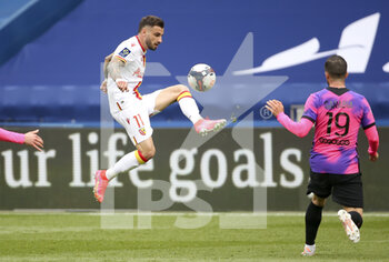 2021-05-01 - Jonathan Clauss of Lens during the French championship Ligue 1 football match between Paris Saint-Germain (PSG) and RC Lens on May 1, 2021 at Parc des Princes stadium in Paris, France - Photo Jean Catuffe / DPPI - PARIS SAINT-GERMAIN (PSG) VS RC LENS - FRENCH LIGUE 1 - SOCCER