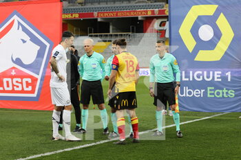 2021-05-07 - Captain Jose FONTE LOSC and Yannick CAHUSAC during the French championship Ligue 1 football match between RC Lens and LOSC on May 7, 2021 at Bollaert-Delelis stadium in Lens, France - Photo Laurent Sanson / LS Medianord / DPPI - RC LENS VS LOSC - FRENCH LIGUE 1 - SOCCER