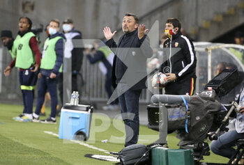 2021-05-07 - Coach of RC Lens Franck Haise during the French championship Ligue 1 football match between RC Lens and Lille OSC (LOSC) on May 7, 2021 at Stade Bollaert-Delelis in Lens, France - Photo Jean Catuffe / DPPI - RC LENS VS LOSC - FRENCH LIGUE 1 - SOCCER