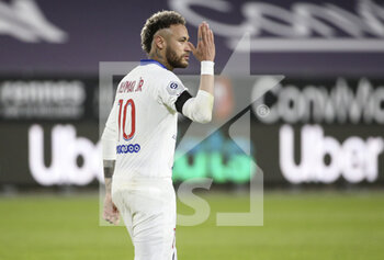 2021-05-09 - Neymar Jr of PSG celebrates his goal during the French championship Ligue 1 football match between Stade Rennais and Paris Saint-Germain (PSG) on May 9, 2021 at Roazhon Park in Rennes, France - Photo Jean Catuffe / DPPI - STADE RENNAIS VS PARIS SAINT-GERMAIN (PSG) - FRENCH LIGUE 1 - SOCCER