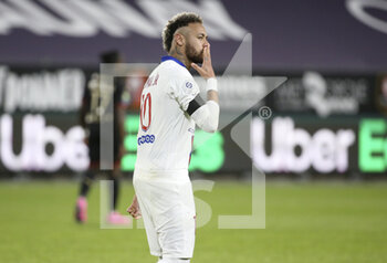 2021-05-09 - Neymar Jr of PSG celebrates his goal on a penalty kick during the French championship Ligue 1 football match between Stade Rennais and Paris Saint-Germain on May 9, 2021 at Roazhon Park in Rennes, France - Photo Jean Catuffe / DPPI - STADE RENNAIS VS PARIS SAINT-GERMAIN (PSG) - FRENCH LIGUE 1 - SOCCER