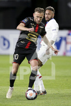 2021-05-09 - Flavien Tait of Rennes, Neymar Jr of PSG during the French championship Ligue 1 football match between Stade Rennais and Paris Saint-Germain on May 9, 2021 at Roazhon Park in Rennes, France - Photo Jean Catuffe / DPPI - STADE RENNAIS VS PARIS SAINT-GERMAIN (PSG) - FRENCH LIGUE 1 - SOCCER