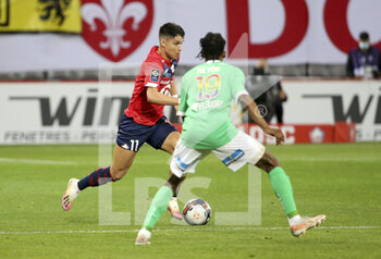 2021-05-16 - Luiz Araujo of Lille during the French championship Ligue 1 football match between Lille OSC (LOSC) and AS Saint-Etienne (ASSE) on May 16, 2021 at Stade Pierre Mauroy in Villeneuve-d'Ascq near Lille, France - Photo Jean Catuffe / DPPI - LILLE OSC (LOSC) VS AS SAINT-ETIENNE (ASSE) - FRENCH LIGUE 1 - SOCCER