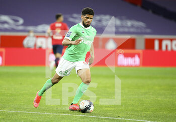 2021-05-16 - Mahdi Camara of Saint-Etienne during the French championship Ligue 1 football match between Lille OSC (LOSC) and AS Saint-Etienne (ASSE) on May 16, 2021 at Stade Pierre Mauroy in Villeneuve-d'Ascq near Lille, France - Photo Jean Catuffe / DPPI - LILLE OSC (LOSC) VS AS SAINT-ETIENNE (ASSE) - FRENCH LIGUE 1 - SOCCER