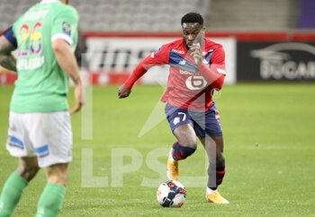 2021-05-16 - Jonathan Bamba of Lille during the French championship Ligue 1 football match between Lille OSC (LOSC) and AS Saint-Etienne (ASSE) on May 16, 2021 at Stade Pierre Mauroy in Villeneuve-d'Ascq near Lille, France - Photo Jean Catuffe / DPPI - LILLE OSC (LOSC) VS AS SAINT-ETIENNE (ASSE) - FRENCH LIGUE 1 - SOCCER