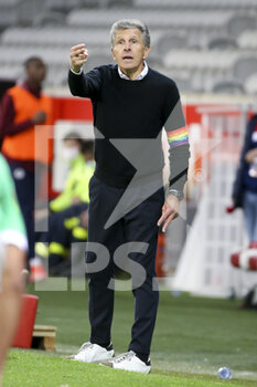 2021-05-16 - Coach of AS Saint-Etienne Claude Puel during the French championship Ligue 1 football match between Lille OSC (LOSC) and AS Saint-Etienne (ASSE) on May 16, 2021 at Stade Pierre Mauroy in Villeneuve-d'Ascq near Lille, France - Photo Jean Catuffe / DPPI - LILLE OSC (LOSC) VS AS SAINT-ETIENNE (ASSE) - FRENCH LIGUE 1 - SOCCER