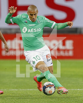 2021-05-16 - Wahbi Khazri of Saint-Etienne during the French championship Ligue 1 football match between LOSC Lille and AS Saint-Etienne on May 16, 2021 at Pierre Mauroy stadium in Villeneuve-d'Ascq near Lille, France - Photo Loic Baratoux / DPPI - LOSC LILLE VS AS SAINT-ETIENNE - FRENCH LIGUE 1 - SOCCER