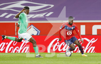 2021-05-16 - Jonathan Bamba of LOSC during the French championship Ligue 1 football match between LOSC Lille and AS Saint-Etienne on May 16, 2021 at Pierre Mauroy stadium in Villeneuve-d'Ascq near Lille, France - Photo Loic Baratoux / DPPI - LOSC LILLE VS AS SAINT-ETIENNE - FRENCH LIGUE 1 - SOCCER