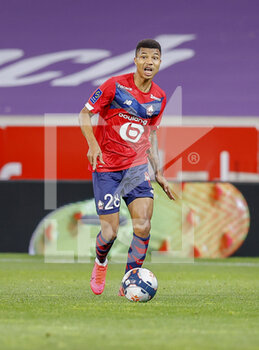 2021-05-16 - Reinildo of LOSC during the French championship Ligue 1 football match between LOSC Lille and AS Saint-Etienne on May 16, 2021 at Pierre Mauroy stadium in Villeneuve-d'Ascq near Lille, France - Photo Loic Baratoux / DPPI - LOSC LILLE VS AS SAINT-ETIENNE - FRENCH LIGUE 1 - SOCCER