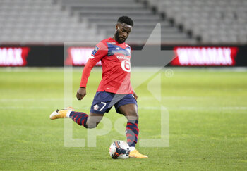2021-05-16 - Jonathan Bamba of Lille during the French championship Ligue 1 football match between Lille OSC (LOSC) and AS Saint-Etienne (ASSE) on May 16, 2021 at Stade Pierre Mauroy in Villeneuve-d'Ascq near Lille, France - Photo Jean Catuffe / DPPI - LOSC LILLE VS AS SAINT-ETIENNE - FRENCH LIGUE 1 - SOCCER
