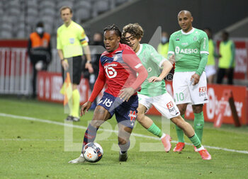2021-05-16 - Renato Sanches of Lille during the French championship Ligue 1 football match between Lille OSC (LOSC) and AS Saint-Etienne (ASSE) on May 16, 2021 at Stade Pierre Mauroy in Villeneuve-d'Ascq near Lille, France - Photo Jean Catuffe / DPPI - LOSC LILLE VS AS SAINT-ETIENNE - FRENCH LIGUE 1 - SOCCER