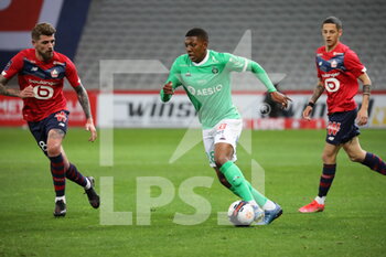 2021-05-16 - Zaydou YOUSSOUF 28 ASSE during the French championship Ligue 1 football match between LOSC Lille and AS Saint-Etienne on May 16, 2021 at Pierre Mauroy stadium in Villeneuve-d'Ascq near Lille, France - Photo Laurent Sanson / LS Medianord / DPPI - LOSC LILLE VS AS SAINT-ETIENNE - FRENCH LIGUE 1 - SOCCER