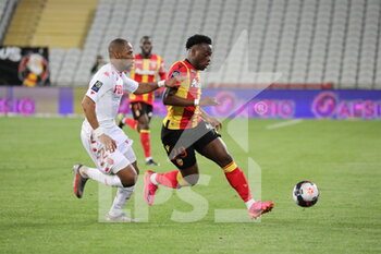 2021-05-23 - Duel KALIMUENDO 29 Lens and SIDIBE 29 Monaco during the French championship Ligue 1 football match between RC Lens and AS Monaco on May, 23, 2021 at Bollaert-Delelis stadium in Lens, France - Photo Laurent Sanson / LS Medianord / DPPI - RC LENS VS AS MONACO - FRENCH LIGUE 1 - SOCCER