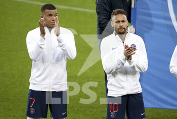 2021-05-23 - Kylian Mbappe, Neymar Jr of PSG before the French championship Ligue 1 football match between Stade Brestois 29 and Paris Saint-Germain (PSG) on May 23, 2021 at Stade Francis Le Ble in Brest, France - Photo Jean Catuffe / DPPI - STADE BRESTOIS 29 VS PARIS SAINT-GERMAIN (PSG) - FRENCH LIGUE 1 - SOCCER