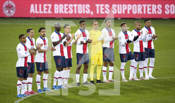2021-05-23 - Team PSG poses before the French championship Ligue 1 football match between Stade Brestois 29 and Paris Saint-Germain (PSG) on May 23, 2021 at Stade Francis Le Ble in Brest, France - Photo Jean Catuffe / DPPI - STADE BRESTOIS 29 VS PARIS SAINT-GERMAIN (PSG) - FRENCH LIGUE 1 - SOCCER